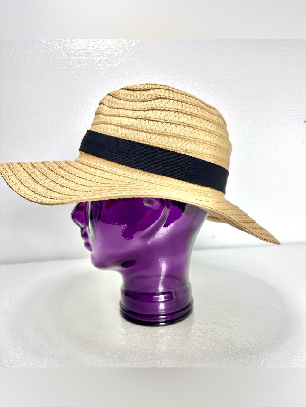 Madewell Packable Braided Straw Hat with Black Ribbon S/M